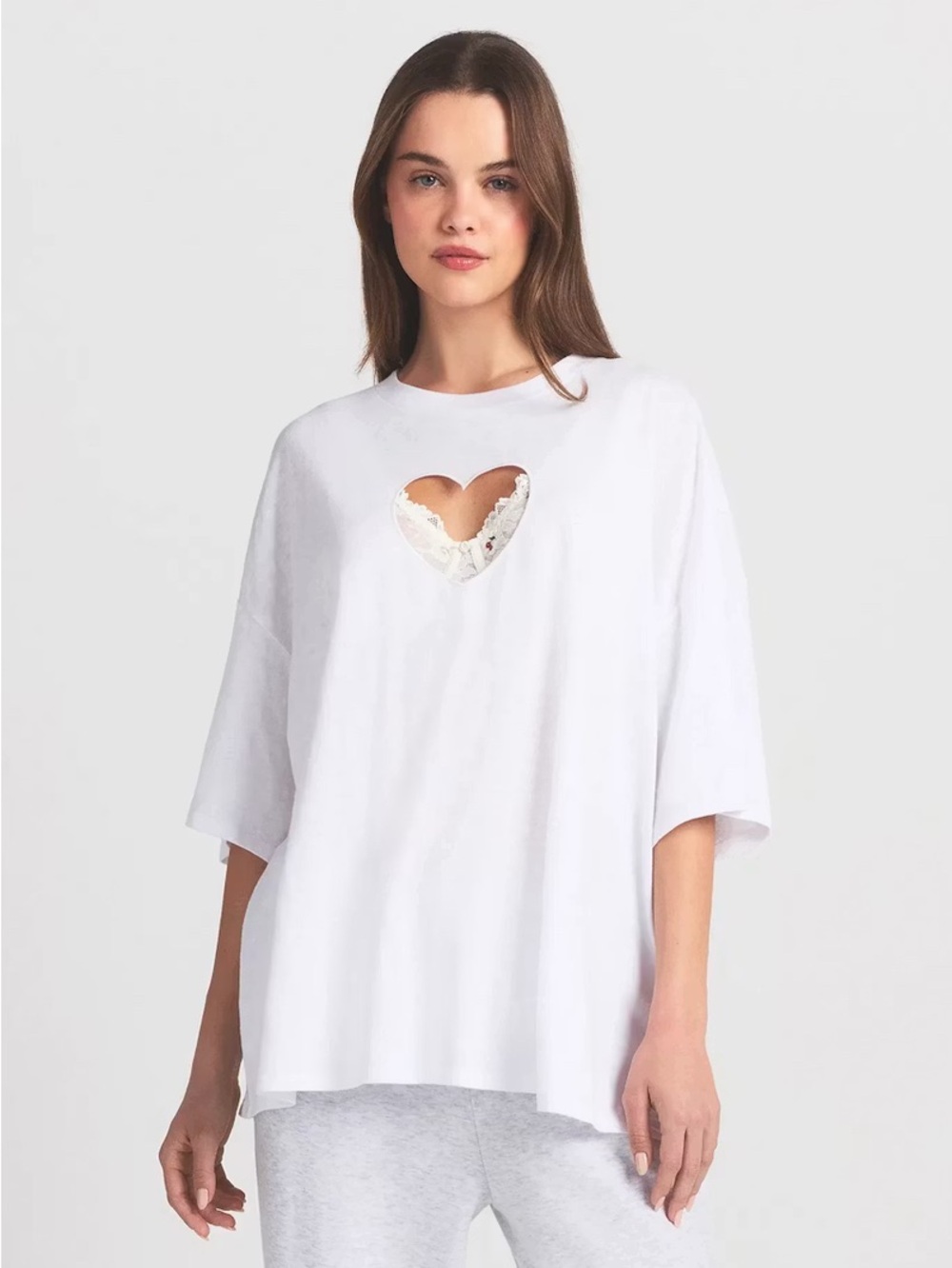 SKIMS Worn in Jersey Oversized Heart T-Shirt